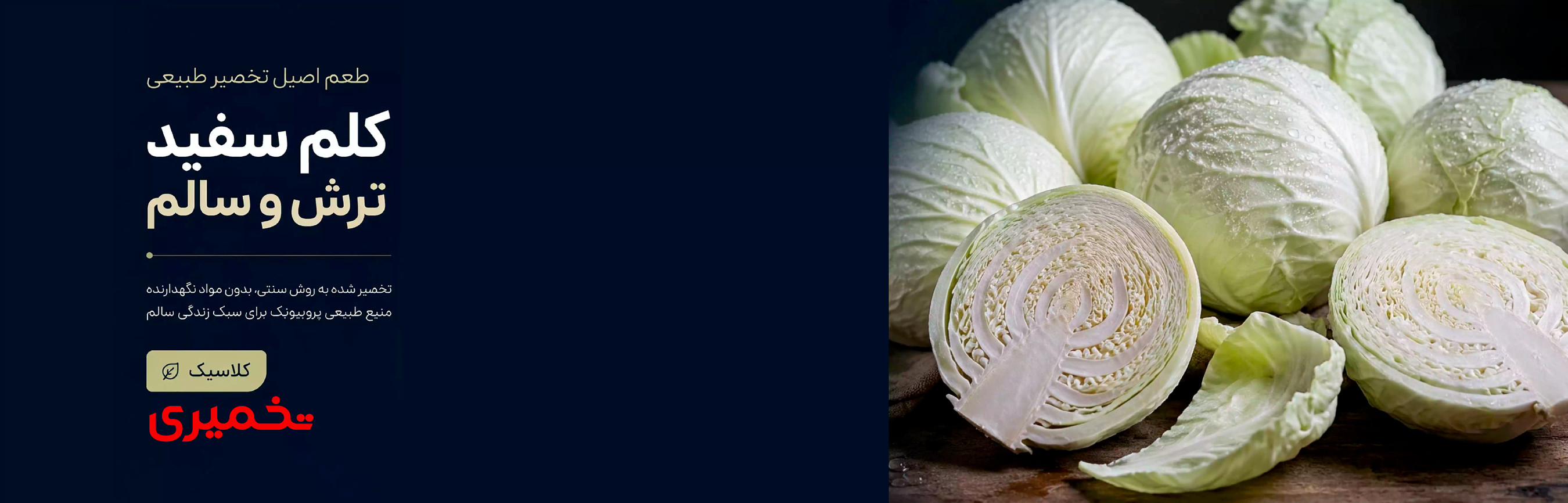 ساورکرات کلم سفید - بنر