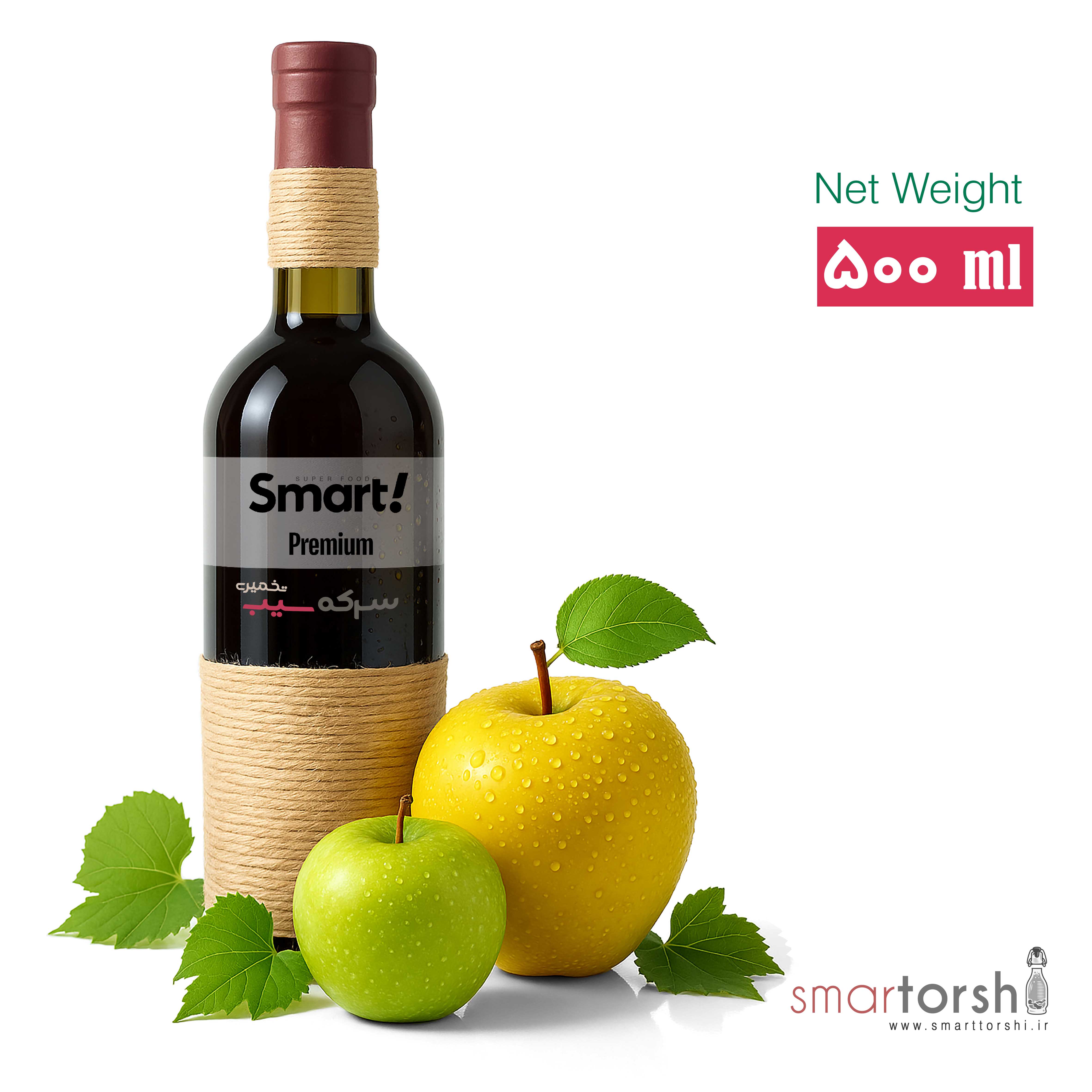 سرکه سیب تخمیری لایت (نیم لیتر)