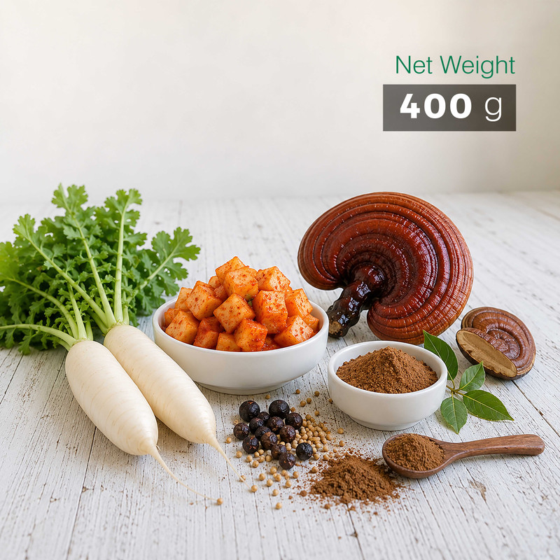 کیمچی ترب با قارچ گانودرما